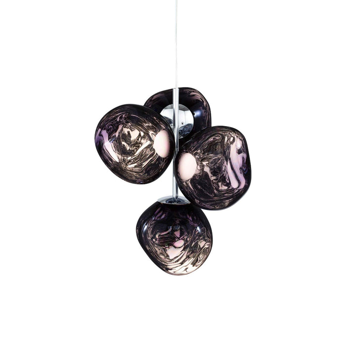 Melt LED Mini Chandelier in Smoke.