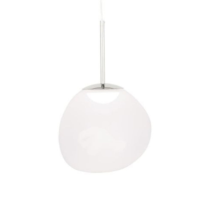 Melt LED Mini Pendant Light in Opal/Silver.