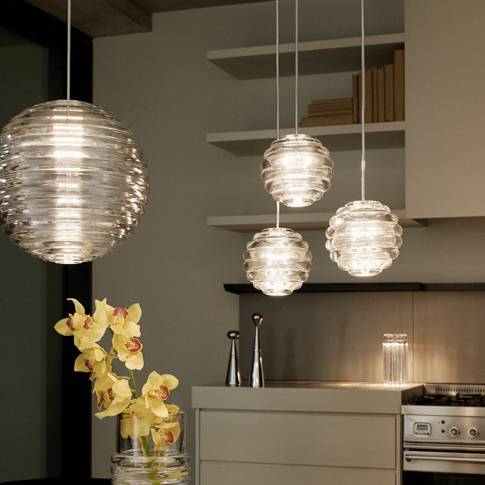 Press Sphere LED Mini Pendant Light in kitchen.