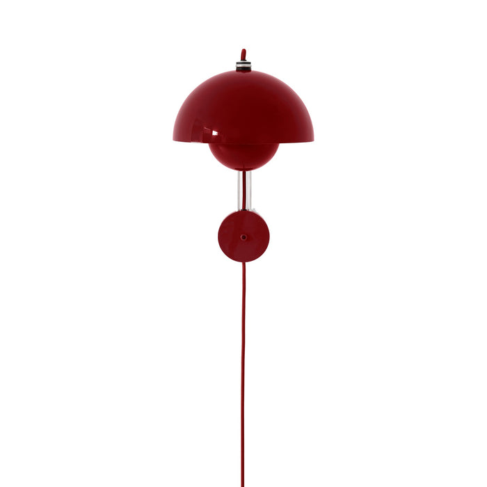 Flower Wall Light in Vermilion Red.