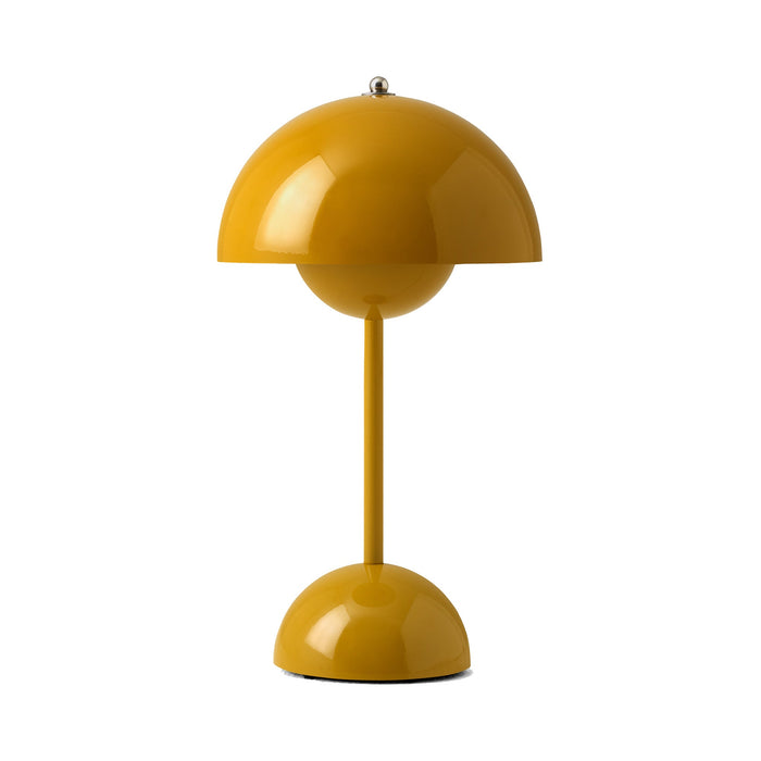 Flowerpot Portable Table Lamp in Mustard.