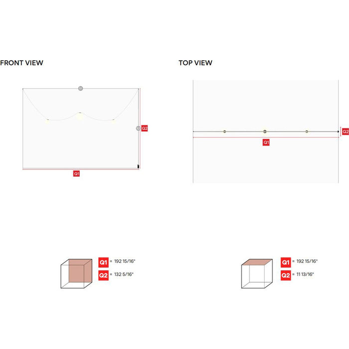 Plusminus LED Pendant Light - line drawing.