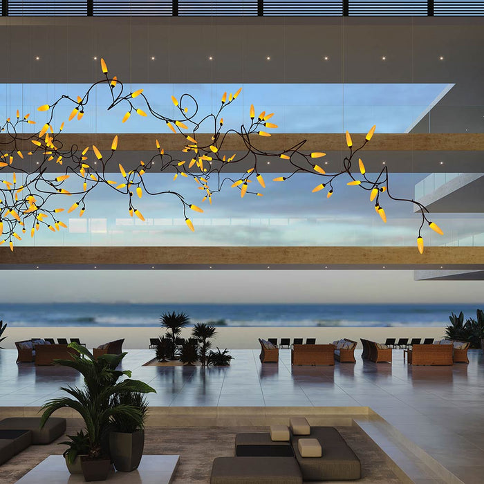 Vines™ LED Pendant Light in lobby.