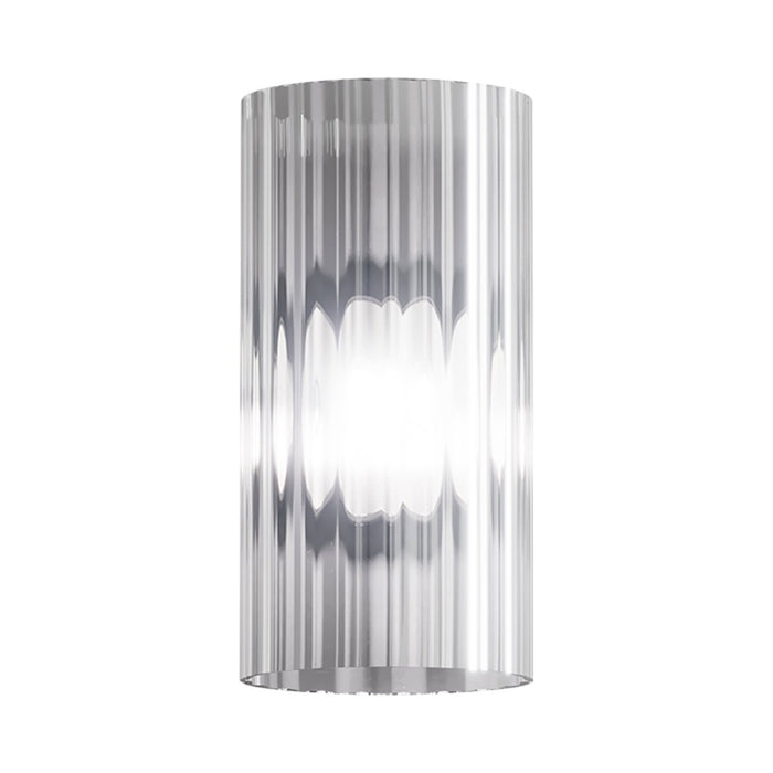 Armonia Wall Light in Matt Black Nickel/Crystal Striped Vertical Glass (6-Inch).