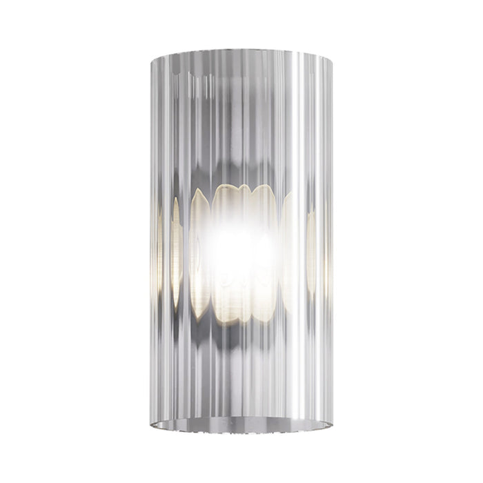 Armonia Wall Light in Matt Gold 3/Crystal Striped Vertical Glass (6-Inch).