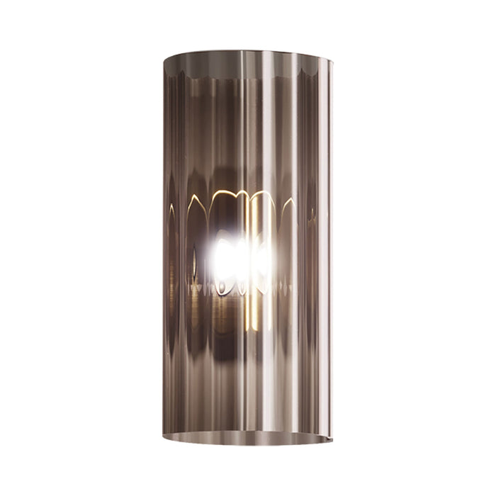 Armonia Wall Light in Matt Gold 3/Smoky Striped Glass (6-Inch).