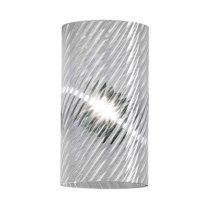 Armonia Wall Light in Matt Black Nickel/Crystal Striped Glass (8-Inch).