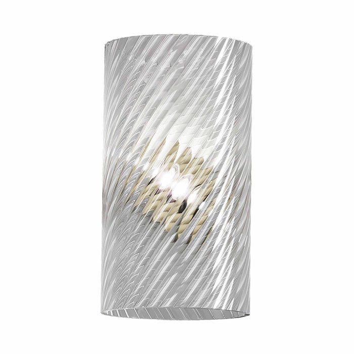 Armonia Wall Light in Matt Gold 3/Crystal Striped Glass (8-Inch).