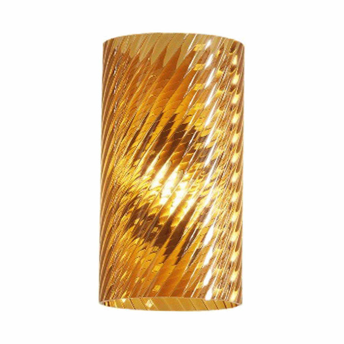Armonia Wall Light in Matt Gold 3/Dark Amber Striped Glass (8-Inch).