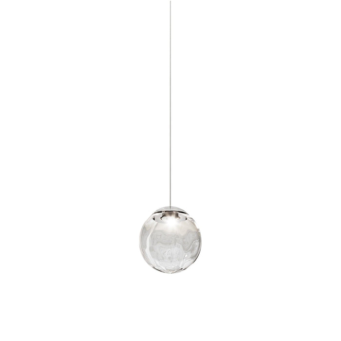 Puppet LED Pendant Light in Glossy Chrome /Crystal Transparent (Small).