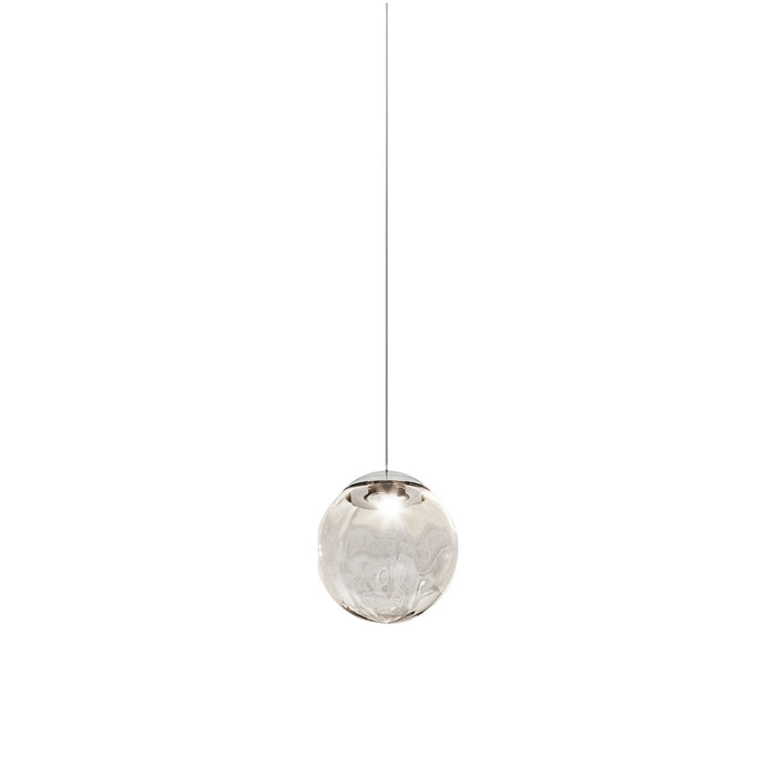 Puppet LED Pendant Light in Glossy Chrome /Smoky Transparent (Small).