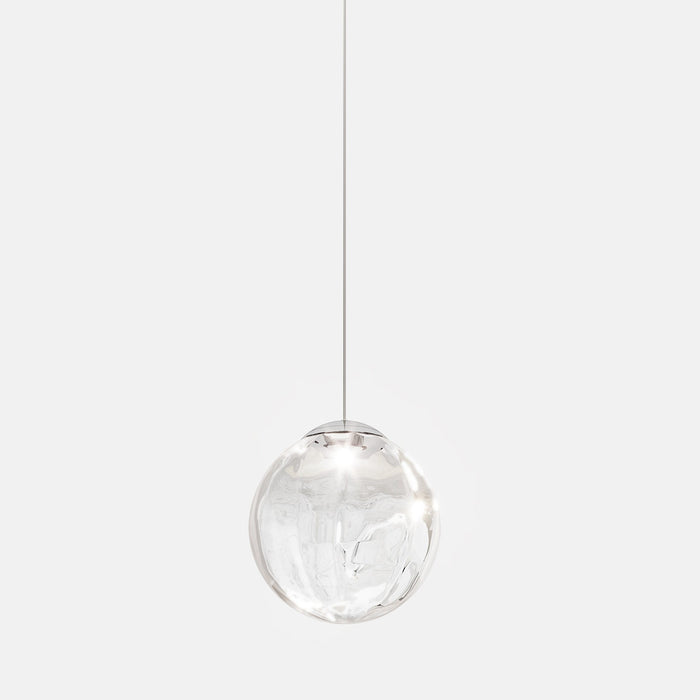 Puppet LED Pendant Light in Glossy Chrome /Crystal Transparent (Large).