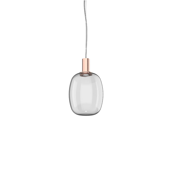 Riflesso LED Pendant Light in Matt Copper 2/Crystal Transparent (Small).