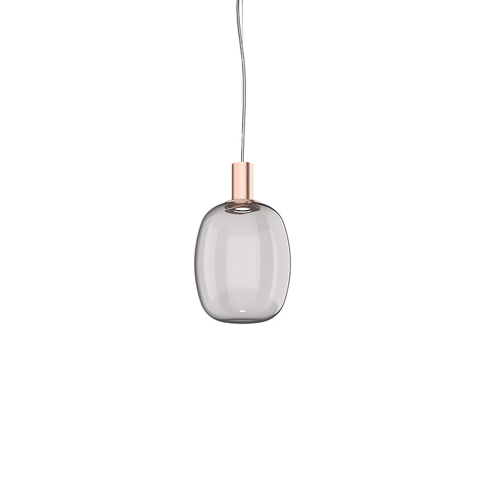 Riflesso LED Pendant Light in Matt Copper 2/Smoky Transparent (Small).