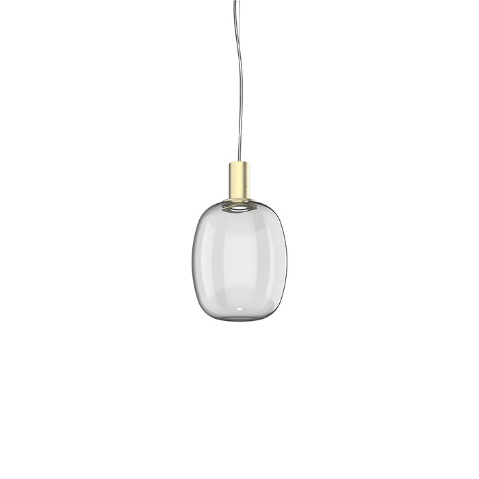 Riflesso LED Pendant Light in Matt Gold 3/Crystal Transparent (Small).