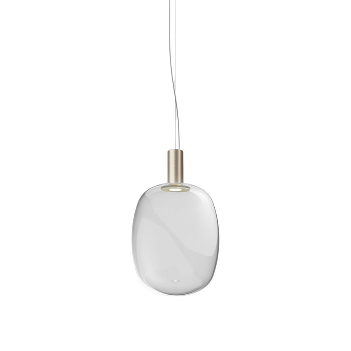 Riflesso LED Pendant Light in Matt Gold 3/Crystal Transparent (Large).
