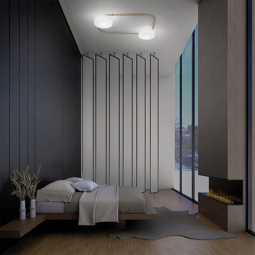 Tier LED Ceiling/Wall Light in bedroom.