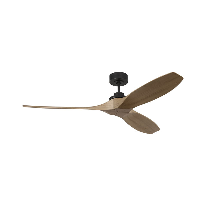 Collins Outdoor Ceiling Fan in Midnight Black/Natural Honey (60-Inch).
