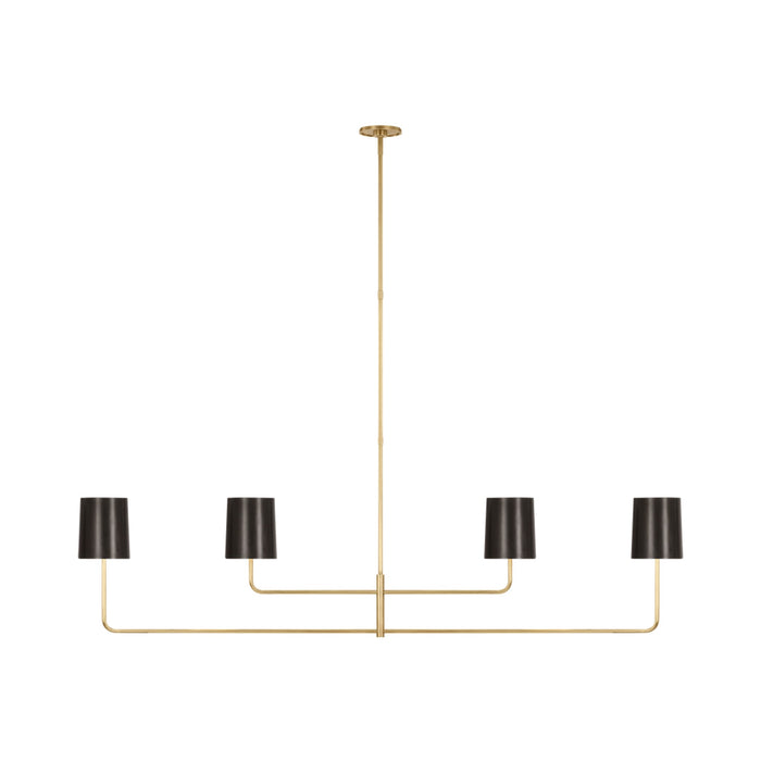 Go Lightly Linear Chandelier in Soft Brass/Bronze (4-Light).