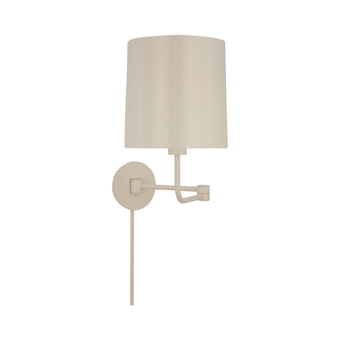 Go Lightly Swing Arm Wall Light in China White.