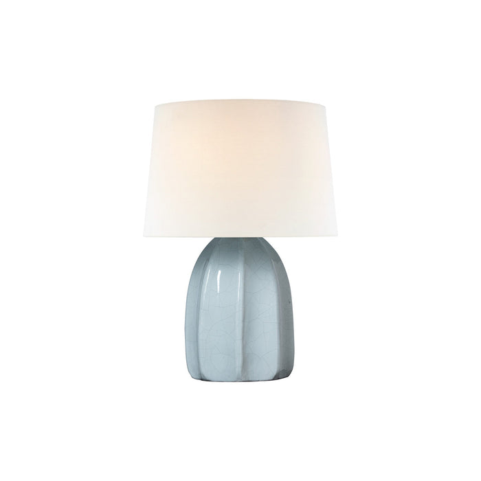 Melanie LED Table Lamp in Crackled Moonseed(Small).