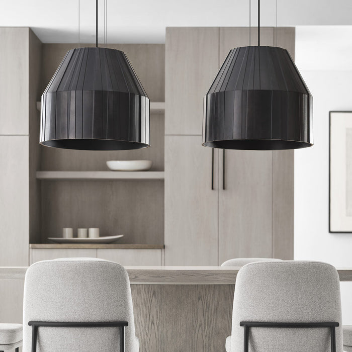 Bling LED Pendant Light in dining room.