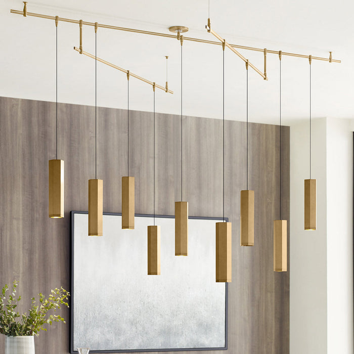 Blok Small Low Voltage Pendant Light in dining room.