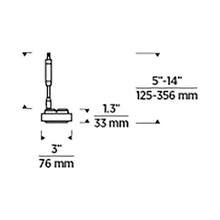 Brim LED MonoRail Head - line drawing.