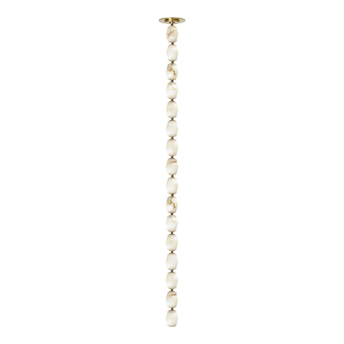 Collier LED Pendant Light in Hand Rubbed Antique Brass (51.6-Inch).