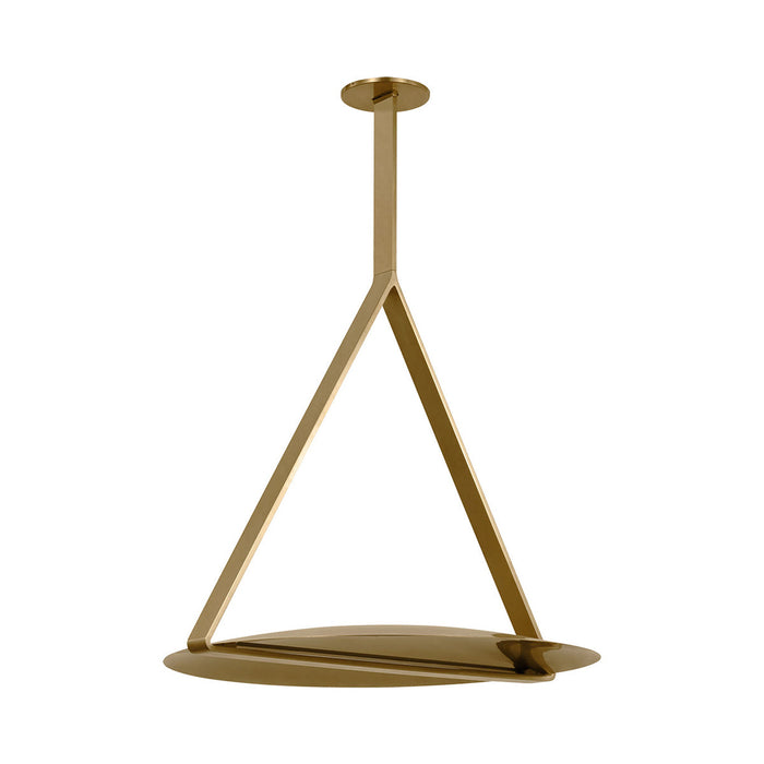 Cymbal LED Pendant Light in Natural Brass.