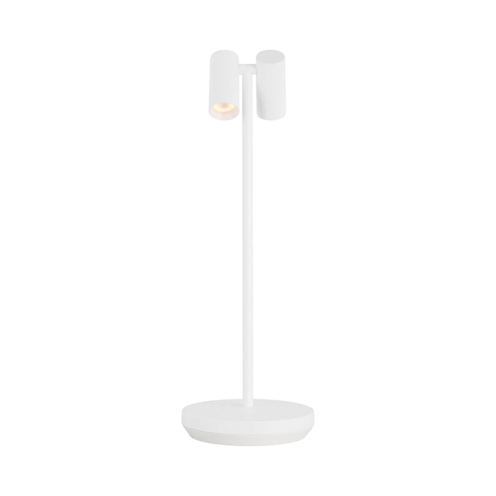 Doppia LED Table Lamp in Matte White (Large).