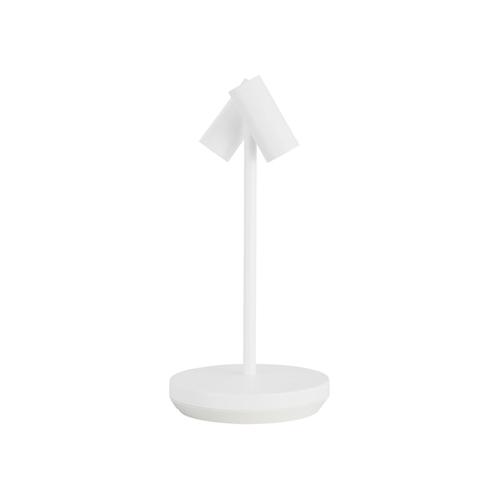 Doppia LED Table Lamp in Matte White (Small).