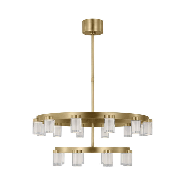Esfera LED Chandelier in Natural Brass (20-Light).
