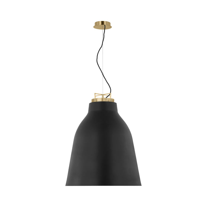 Forge LED Pendant Light in Nightshade Black (X-Large Tall).
