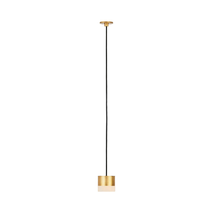Gable Port Alone LED Pendant Light in Hand Rubbed Antique Brass.