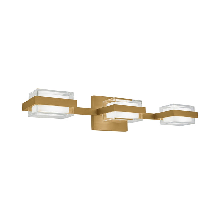 Kamden LED Bath Vanity Light in Natural Brass (3-Light).