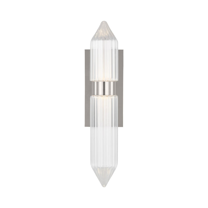 Langston LED Wall Light in Polished Nickel.