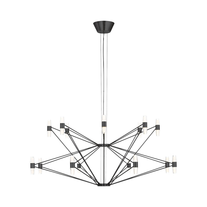 Lassell LED Chandelier in Dark Bronze (2-Tier).