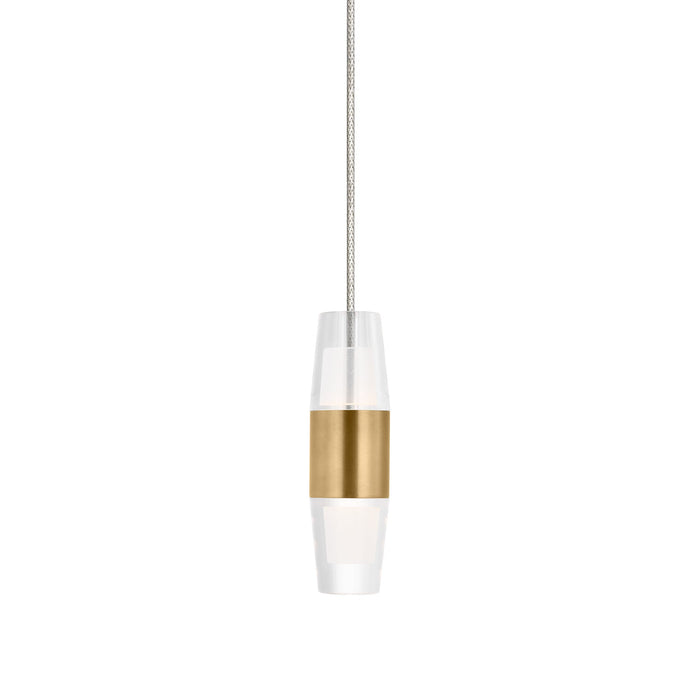 Lassell Mini LED Pendant Light in Natural Brass (5.8-Inch).