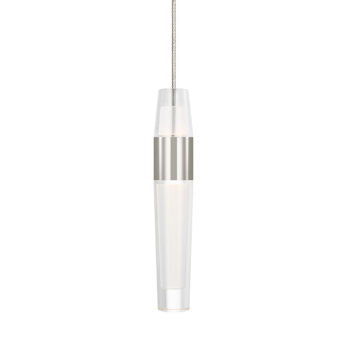 Lassell Mini LED Pendant Light in Polished Nickel (9.3-Inch).