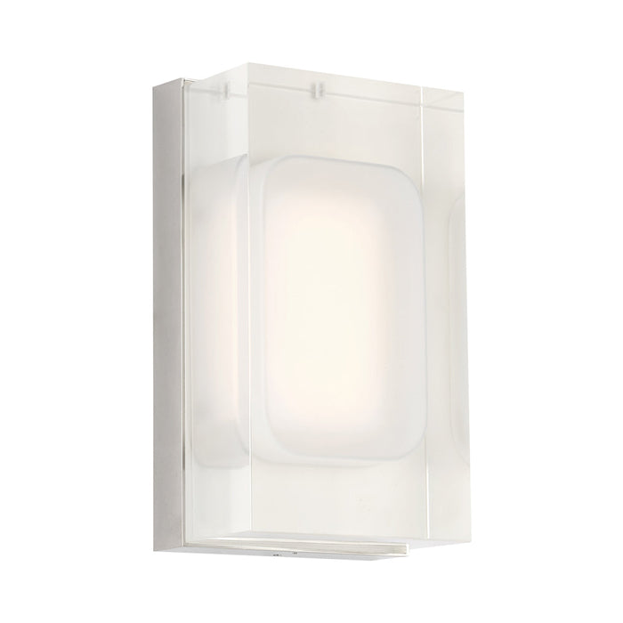Milley LED Wall Light in Polished Nickel (7-Inch).