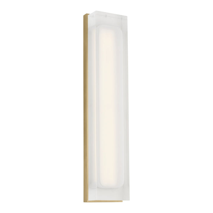 Milley LED Wall Light in Natural Brass (20-Inch).