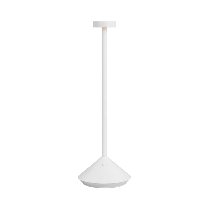 Moneta LED Table Lamp in Matte White.