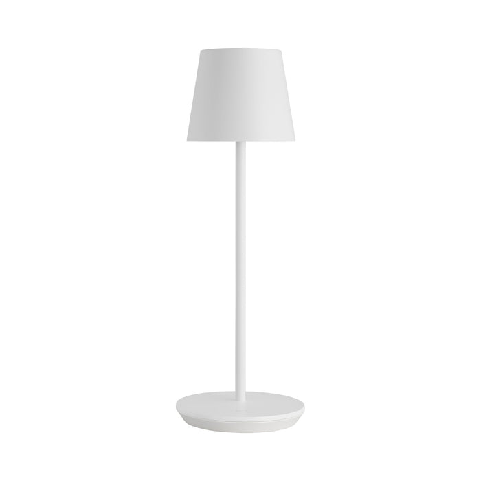 Nevis LED Table Lamp in Matte White.