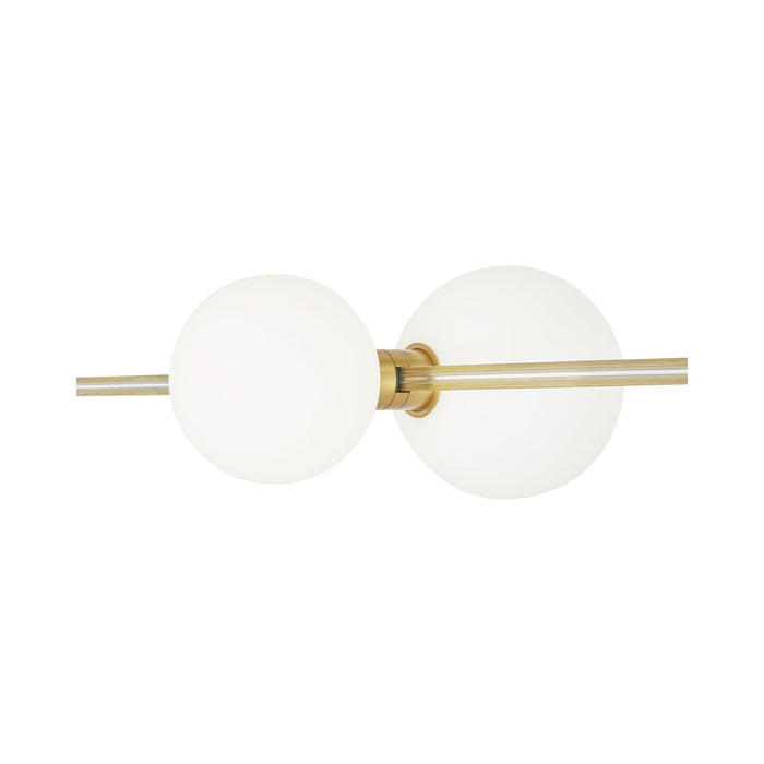 Orbs LED Wall Light in Aged Brass (Horizontal).