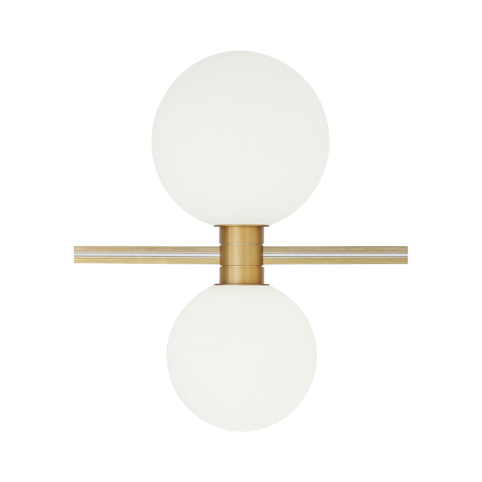Orbs LED Wall Light in Aged Brass (Vertical).