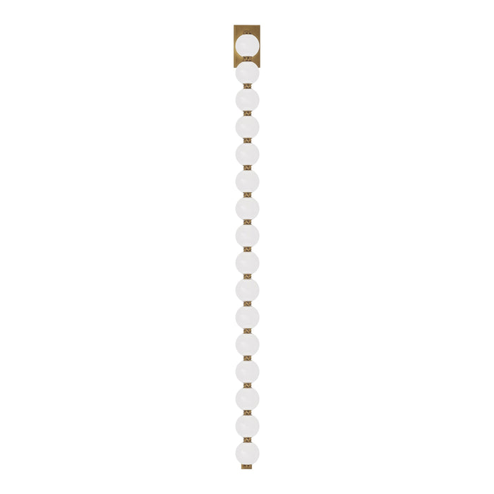 Perle LED Wall Light in Natural Brass (53-Inch).