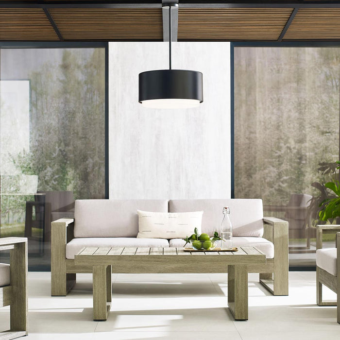 Roton Outdoor LED Pendant Light in living room.