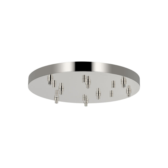 Round Multiport Canopy in Polished Nickel (24-Inch).