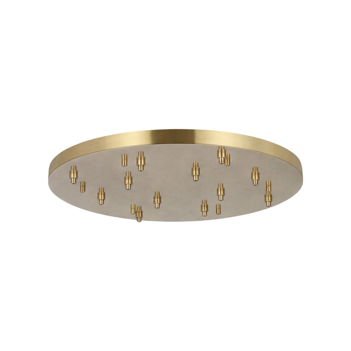 Round Multiport Canopy in Hand Rubbed Antique Brass (36-Inch).
